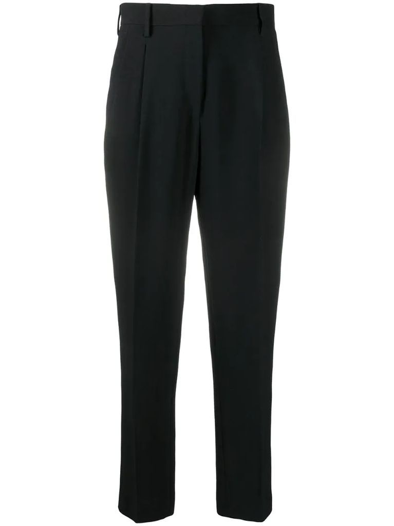 mid-rise cropped trousers