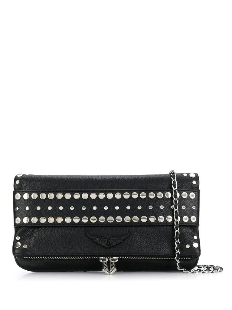 studded grained leather bag