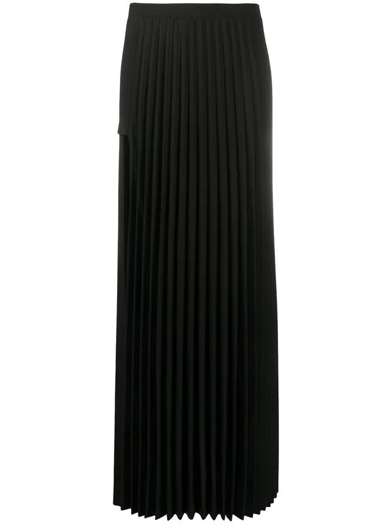 long pleated skirt