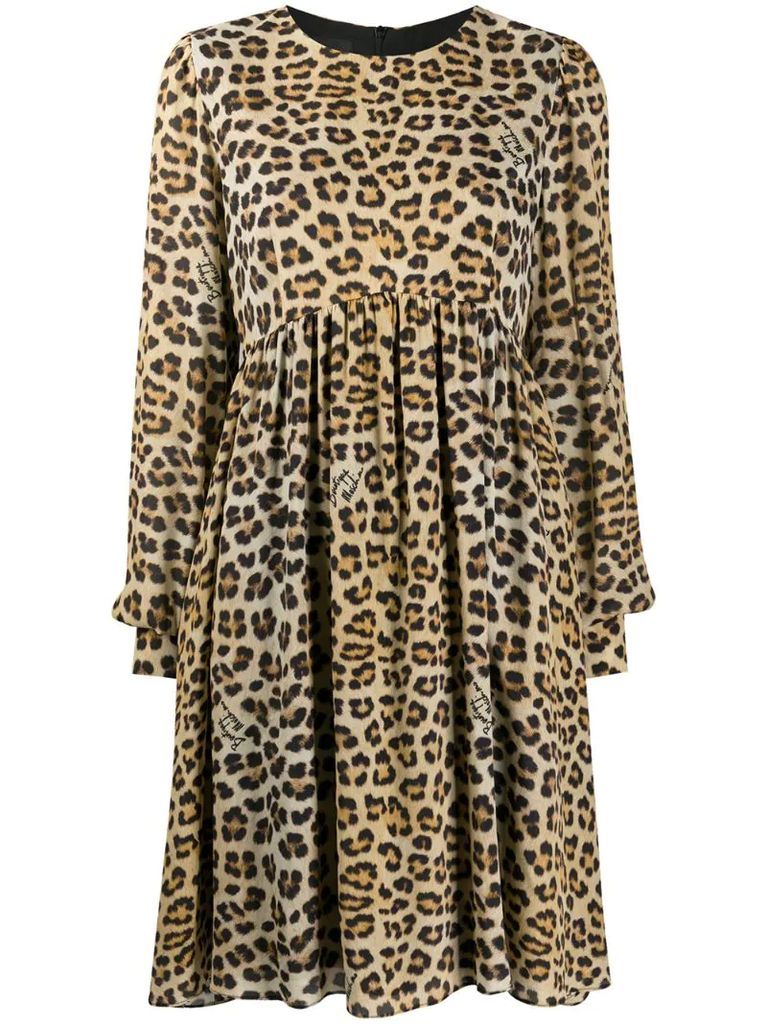 leopard-print tunic dress