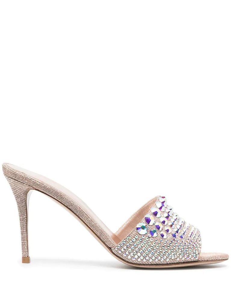 Mabel crystal-embellished heeled sandals