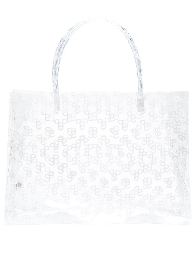 large logo-print shopping bag