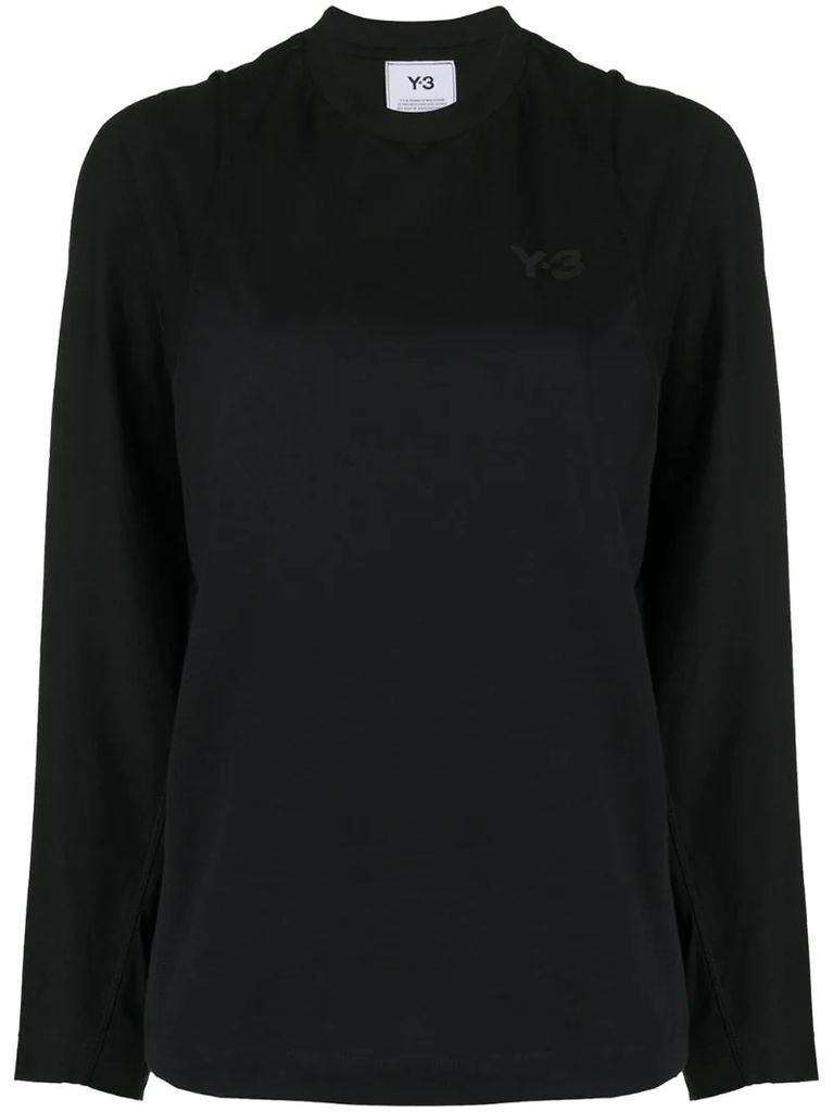 double layered long-sleeved T-shirt