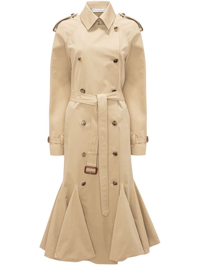 cape detail trench coat