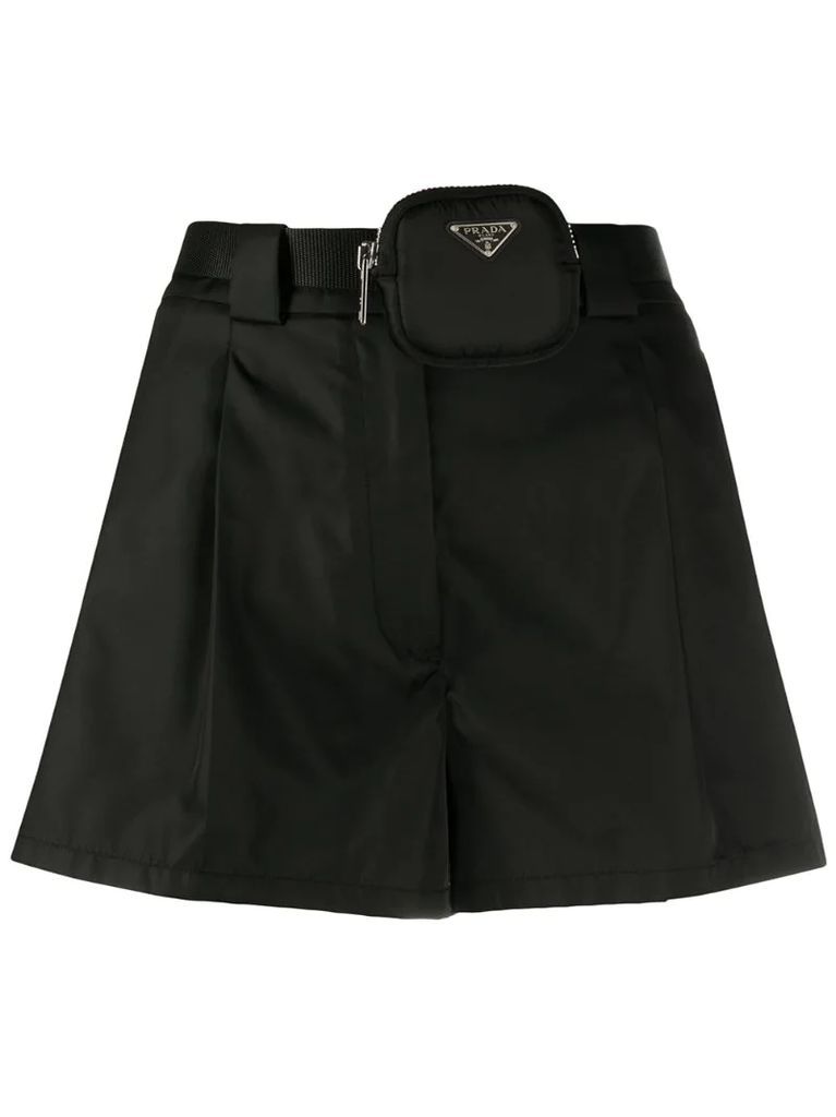 detachable pouch short shorts