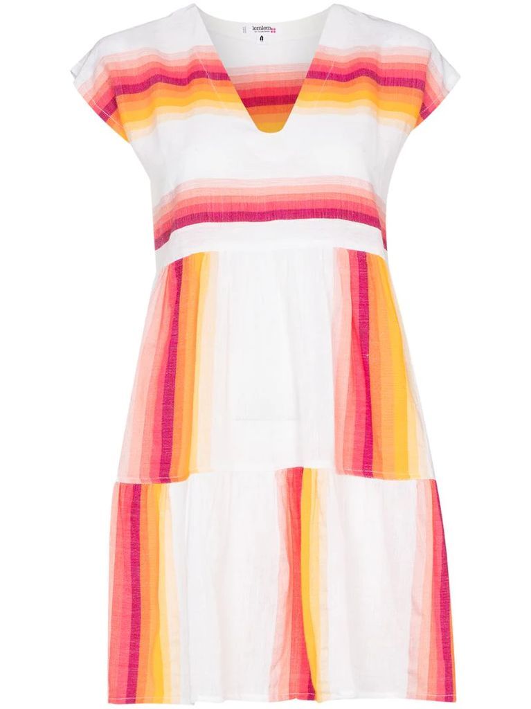 Teref stripe-detailing kaftan dress