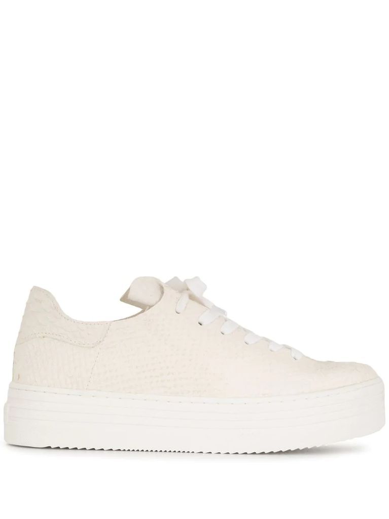 Pippy leather lace-up trainers