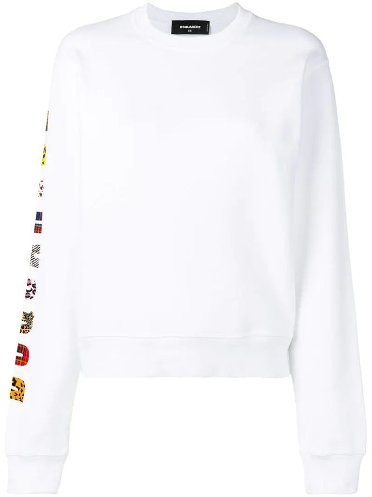 logo sleeve sweatshirt