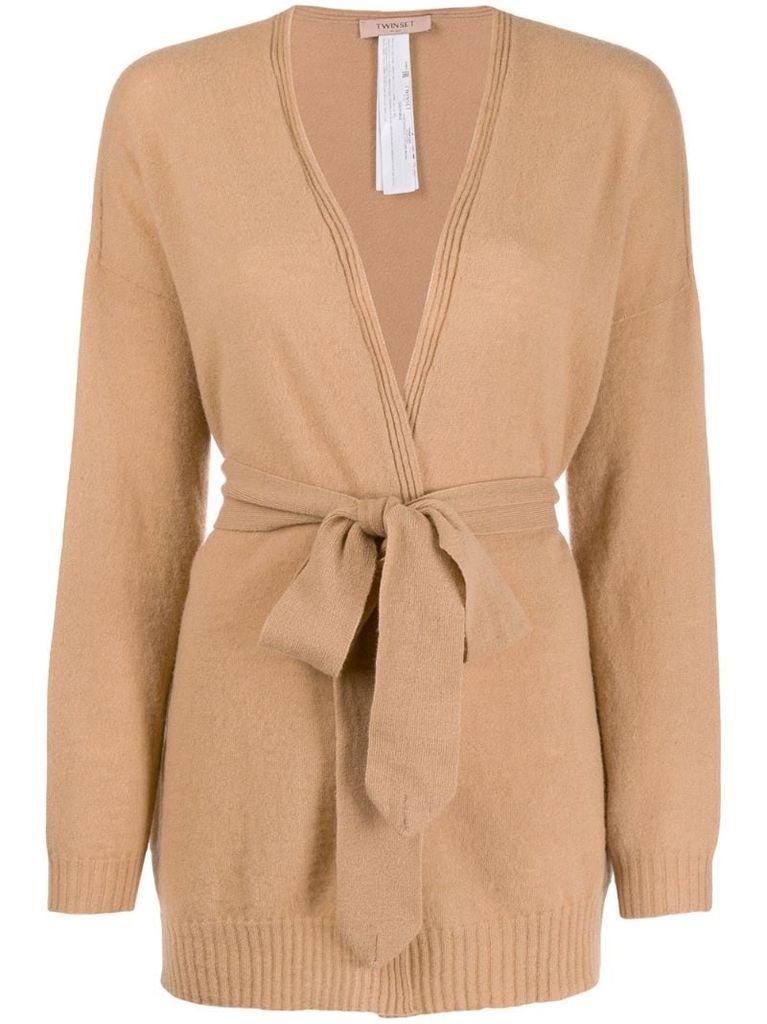 belted wrap cardigan