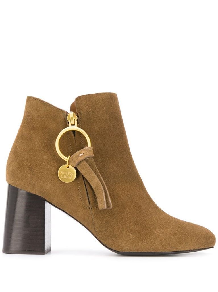 Louise logo charm ankle boots