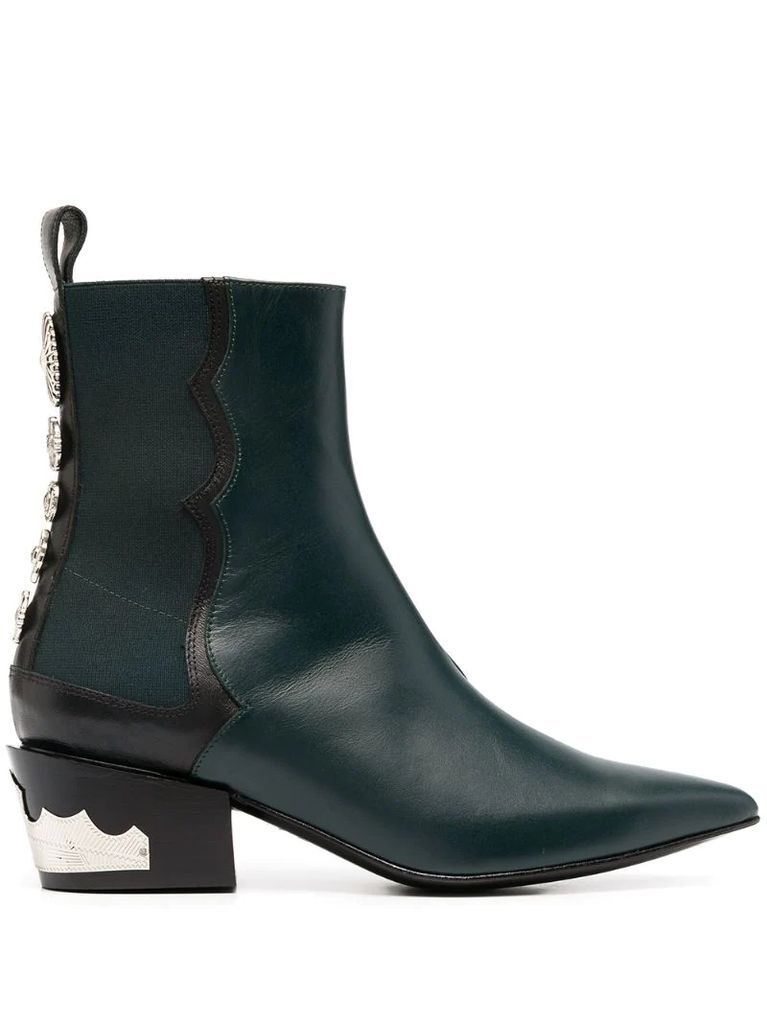 Western-stud ankle boots
