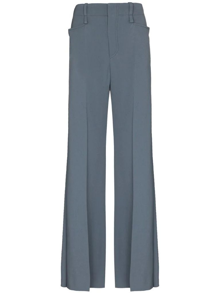 wide-leg virgin wool trousers