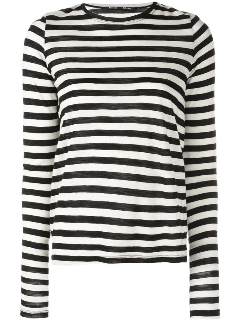 striped long-sleeved T-shirt