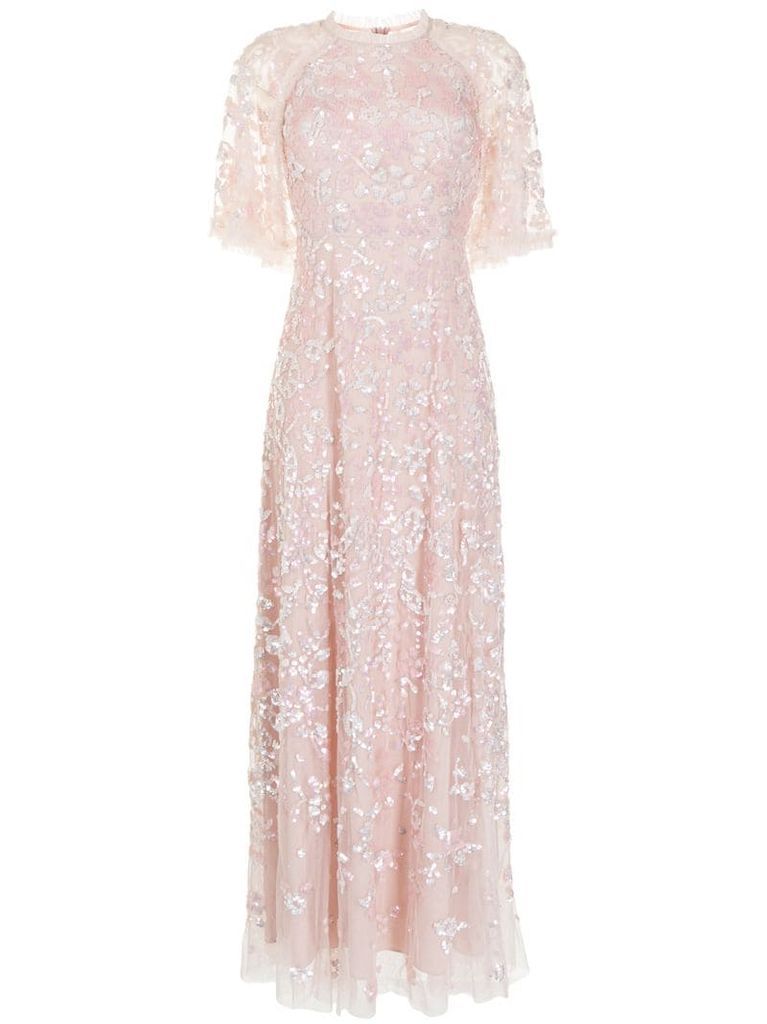 Sequin Ribbon embellished gown