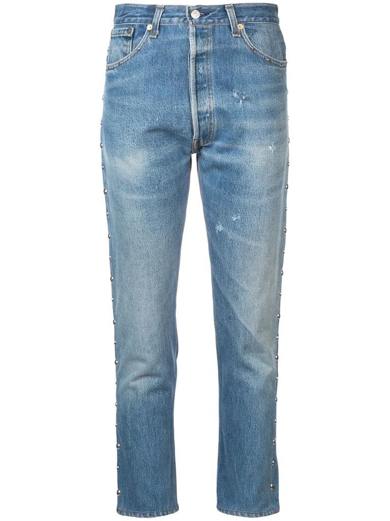 faded slim fit jeans