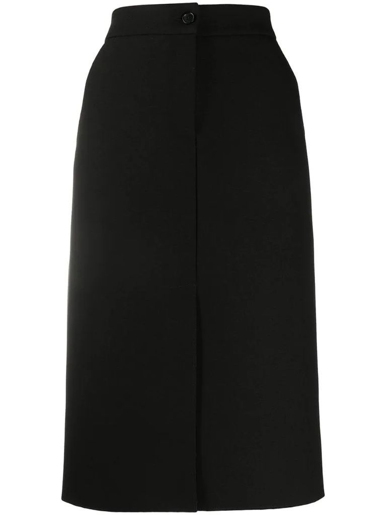slit-detail pencil skirt