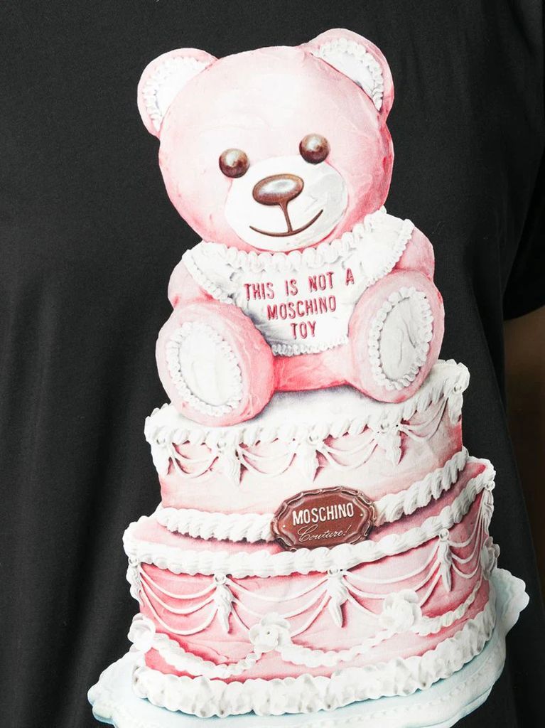Cake Teddy Bear print T-shirt