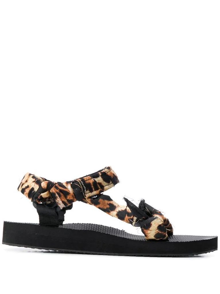 Leopard strap sandals