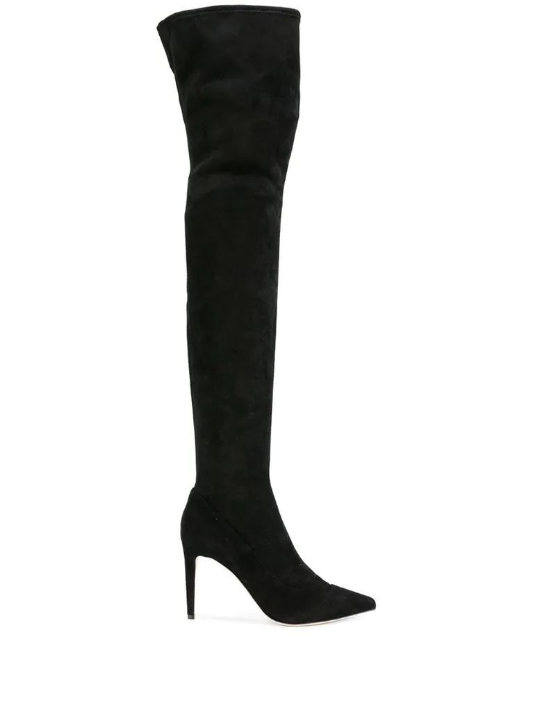 over-the-knee heeled boots