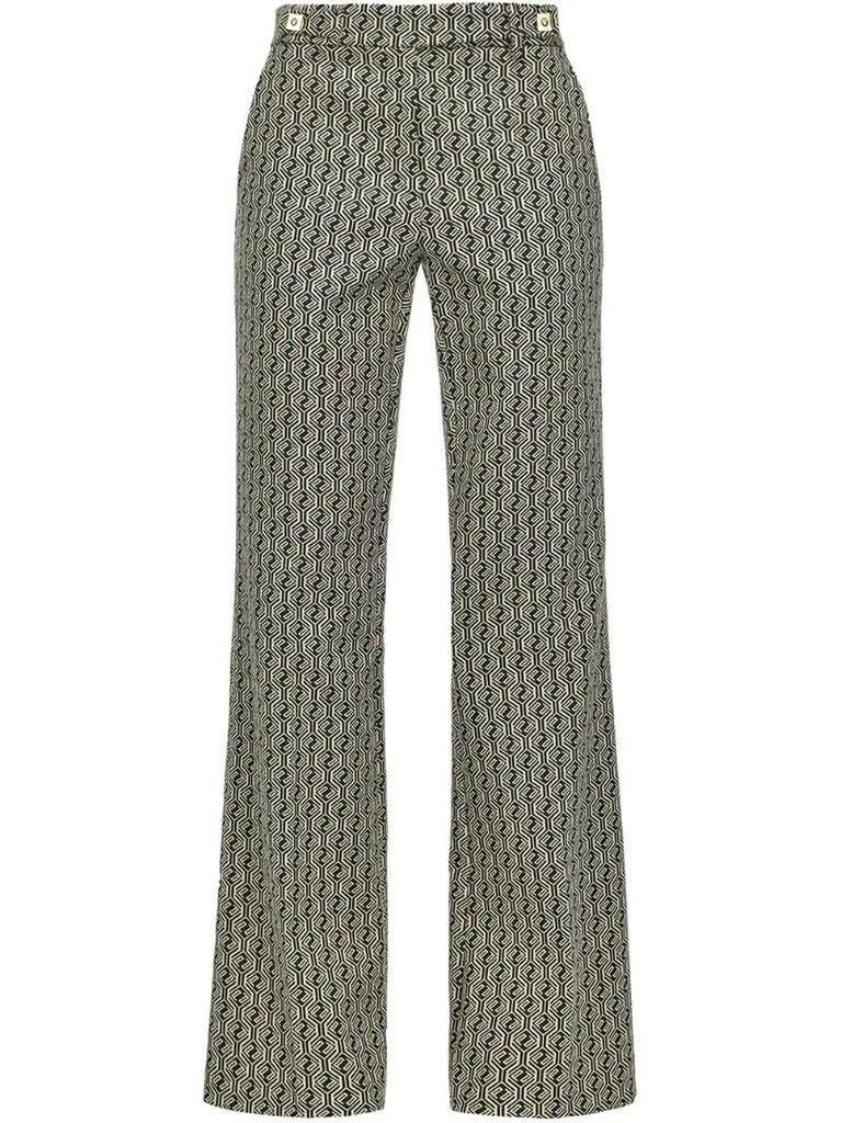 geometric pattern trousers