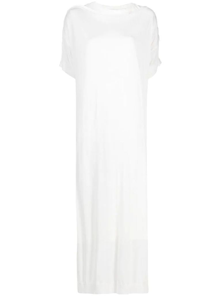 layered cotton-jersey T-shirt dress