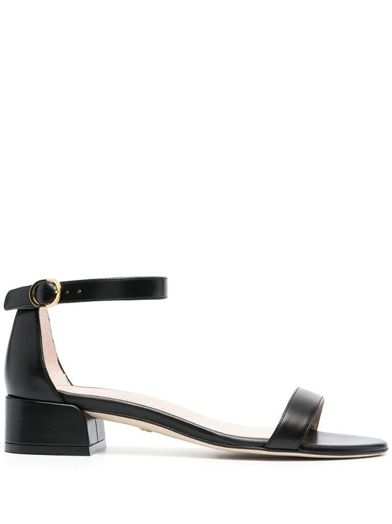patent ankle-strap sandals