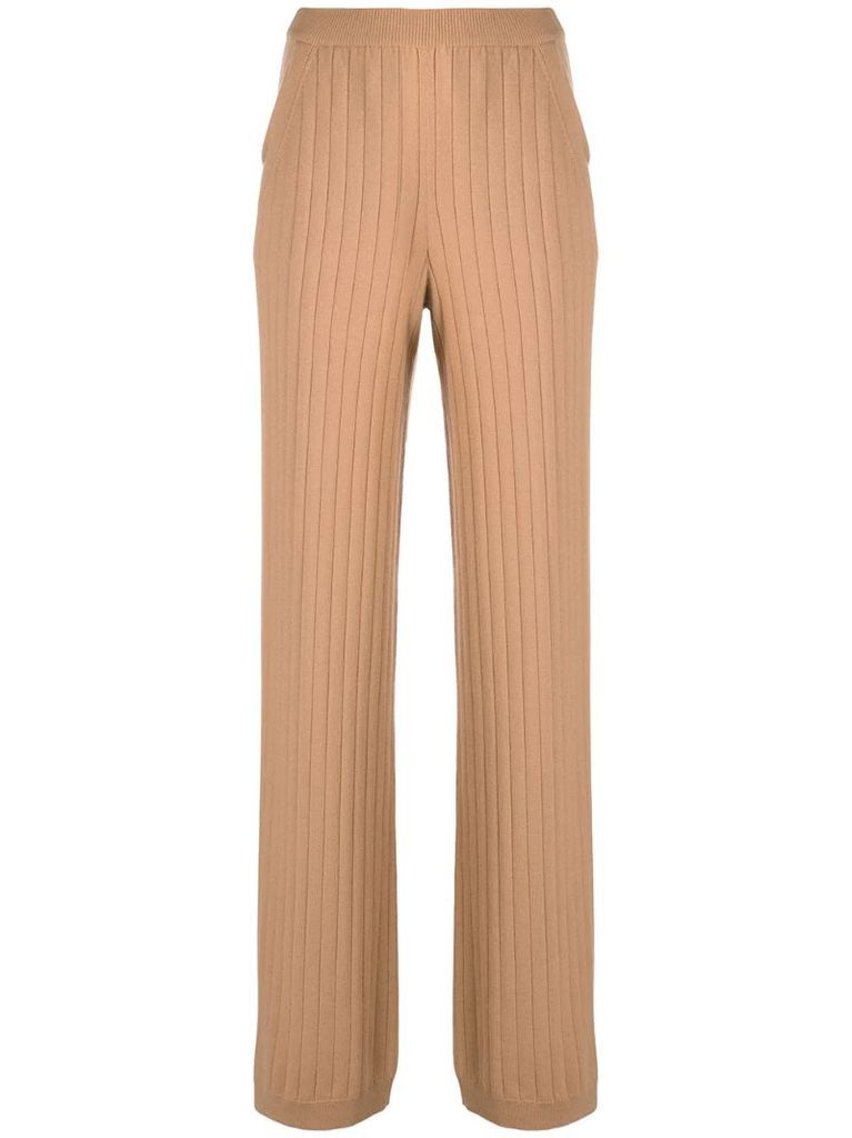 ribbed cashmere track pants