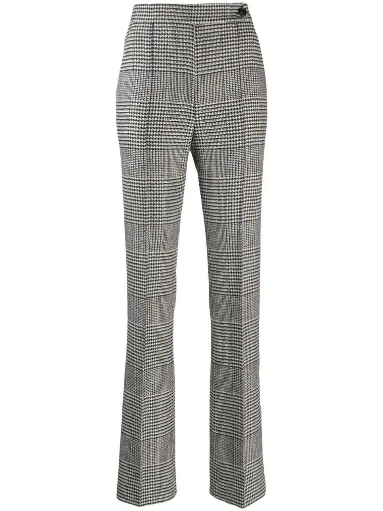 houndstooth check trousers