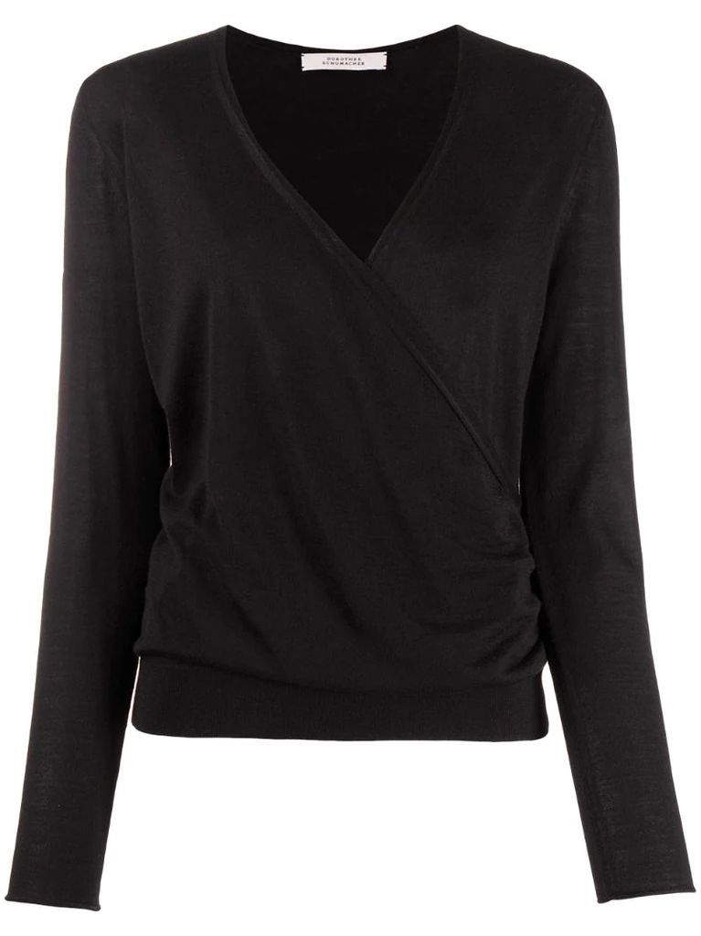 v-neck wrap jumper