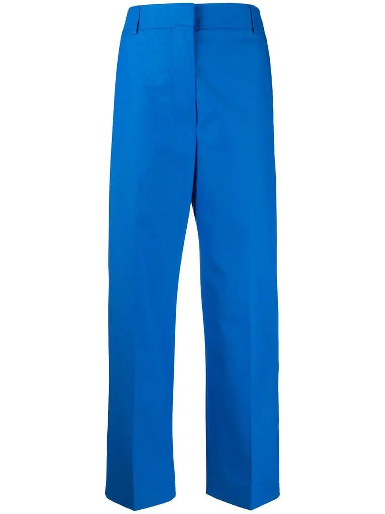 high-waisted trousers