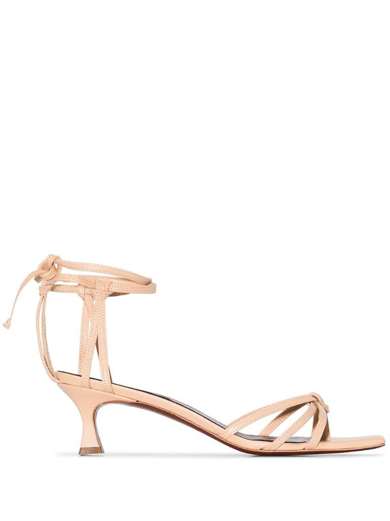 Lace 50mm strappy sandals