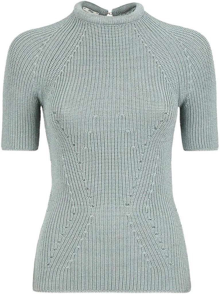 knitted slim-fit top