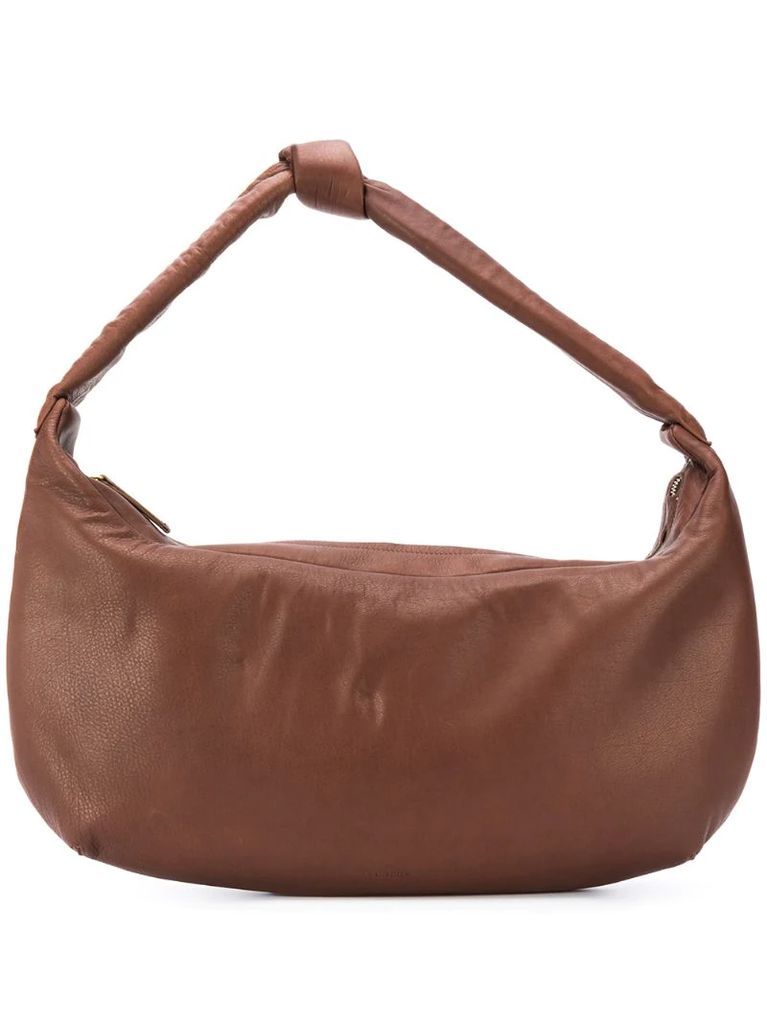 knot-embellished shoulder bag