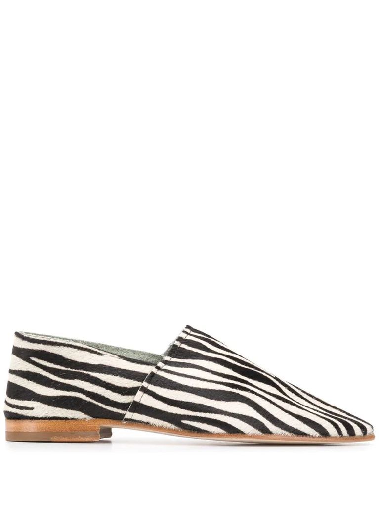 zebra print slippers