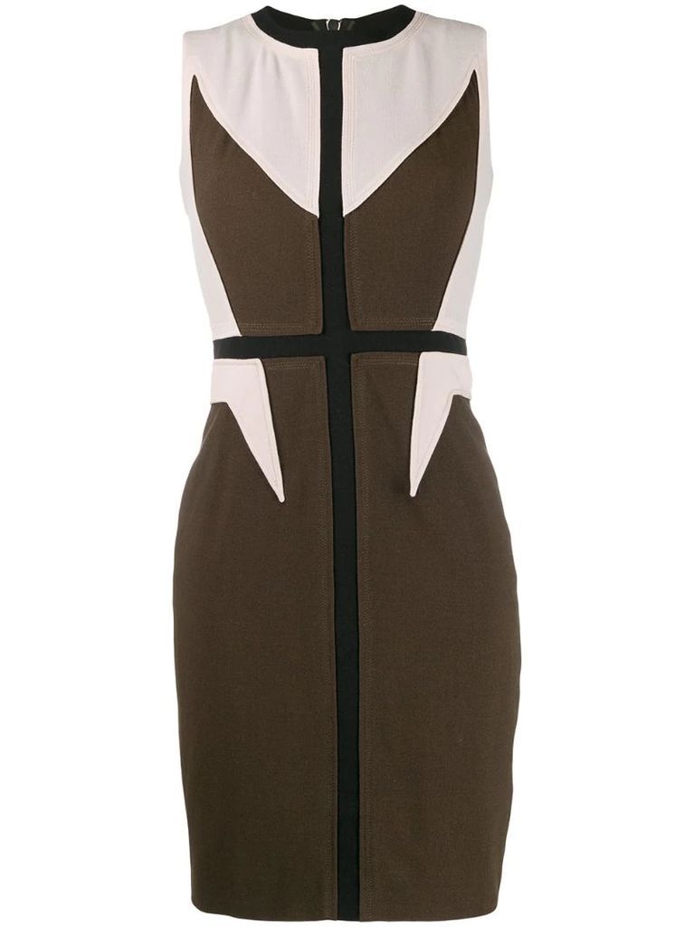 2000's panelled fitted dress