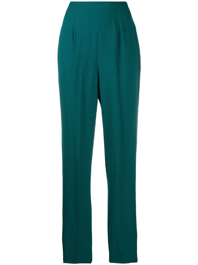 1990s micro pleated tapered trousers
