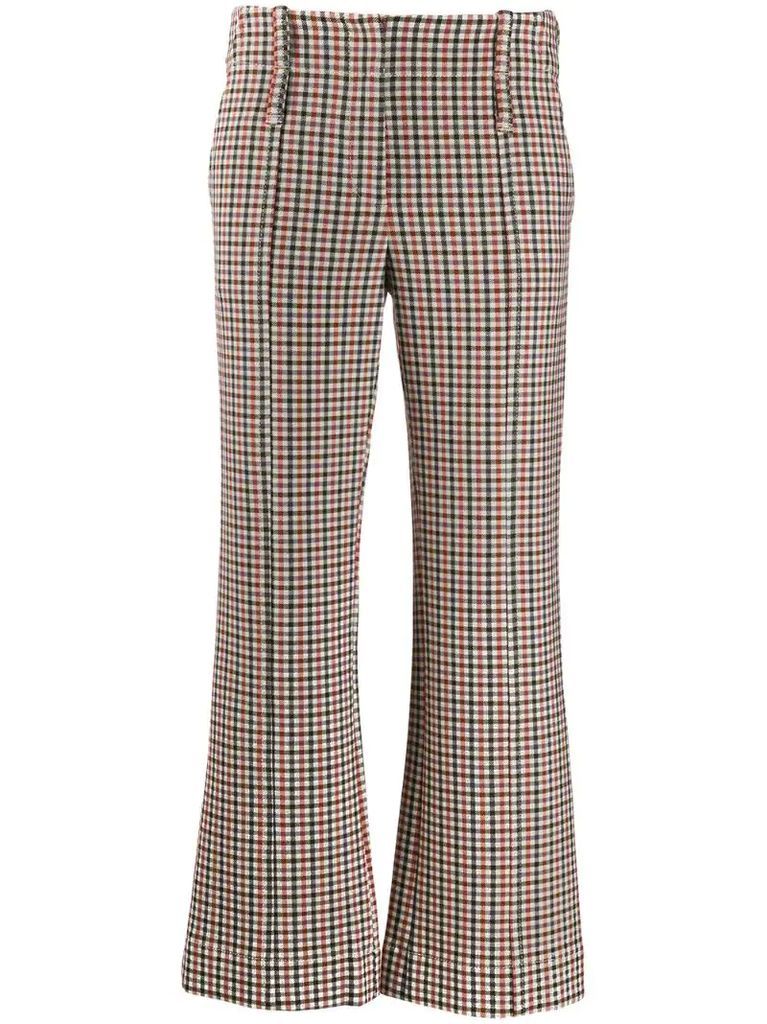 Trombetta check trousers