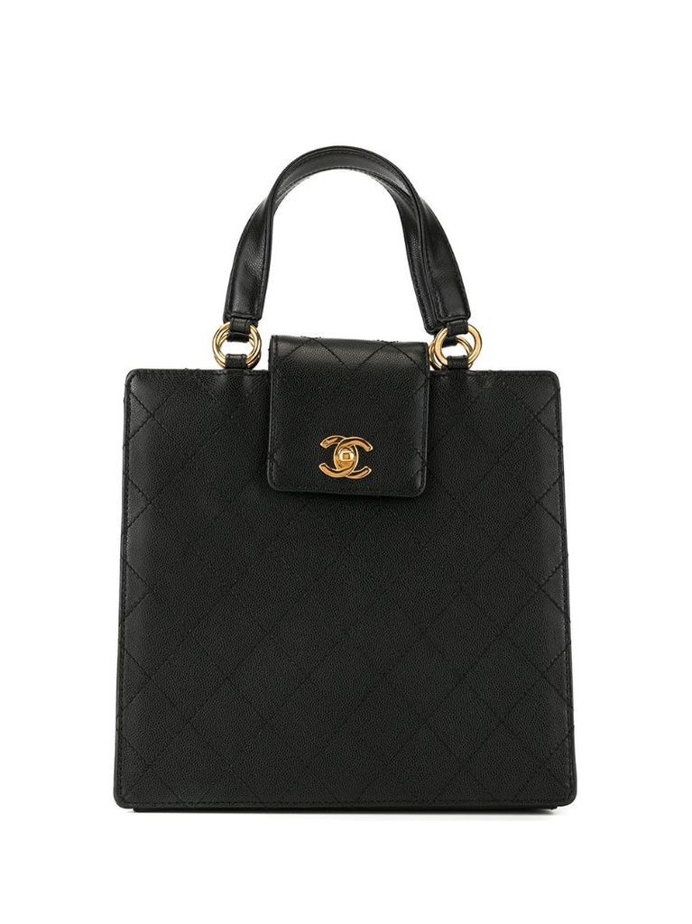 1998 diamond quilted CC turn-lock tote