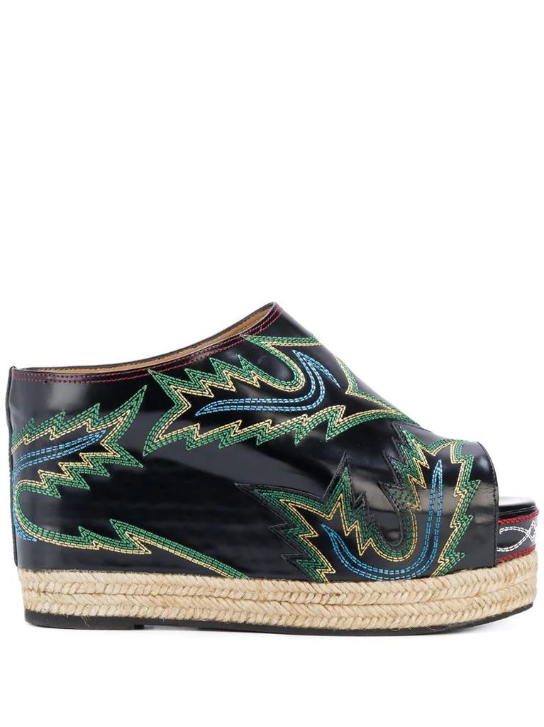 embroidered platform espadrilles