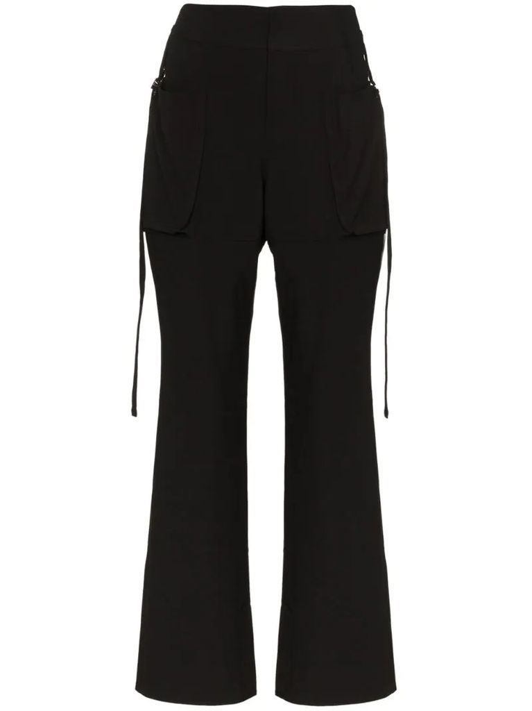 nobo pocket and strap detail trousers