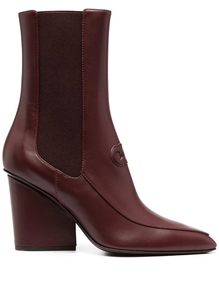 Gancini-detail 10mm ankle boots