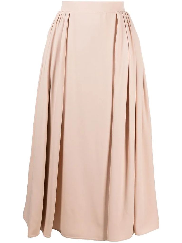 pleated mid-length dress