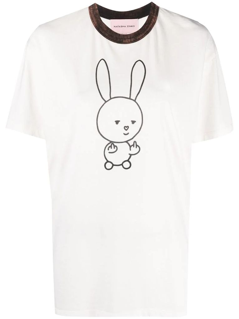 bunny print T-shirt
