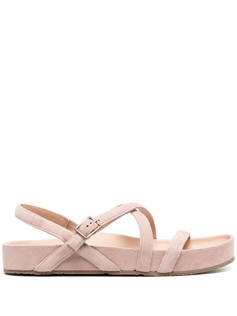 crossover-strap buckled sandals