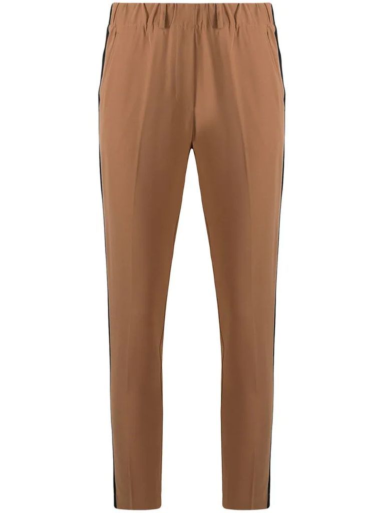 side-strip slim trousers