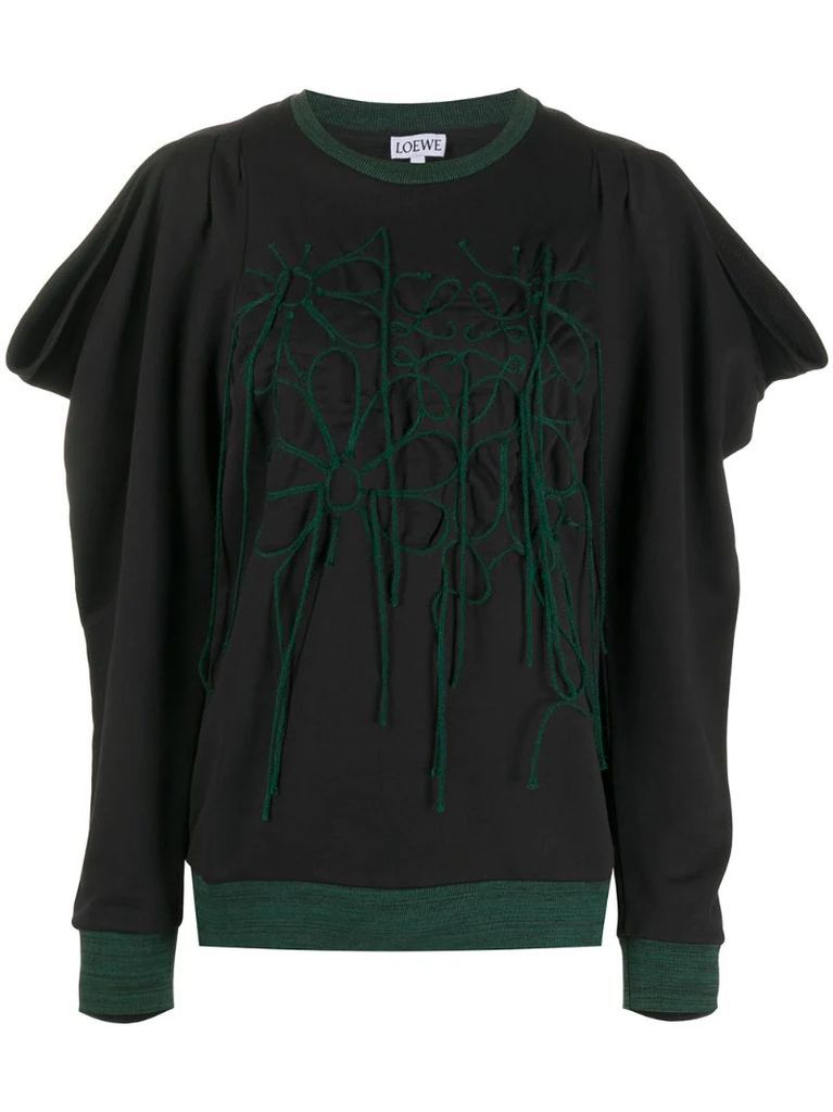 embroidered design sweatshirt