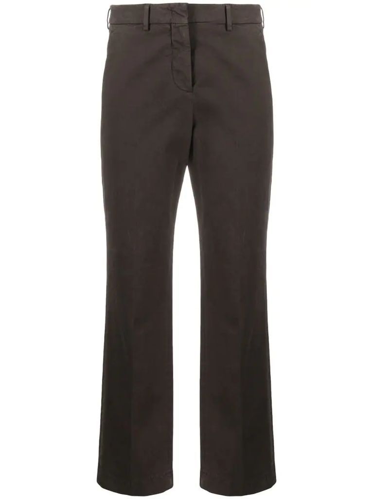 cropped cotton trousers