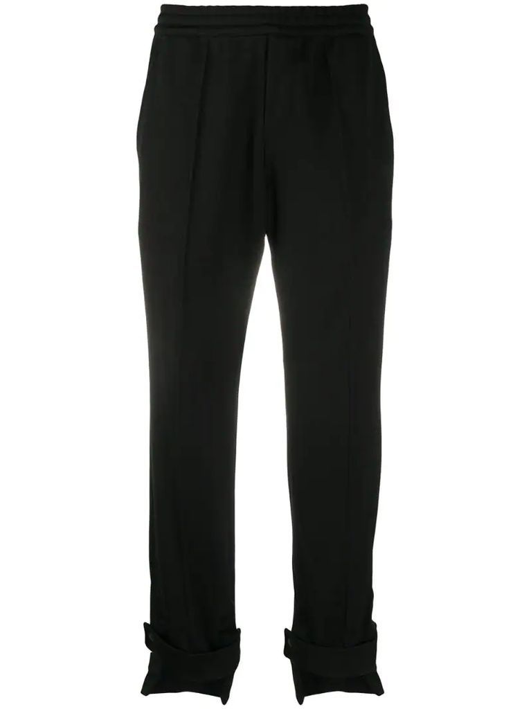 tailored cuffed track pants