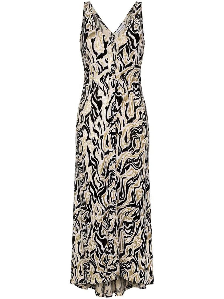 abstract-patterned maxi dress