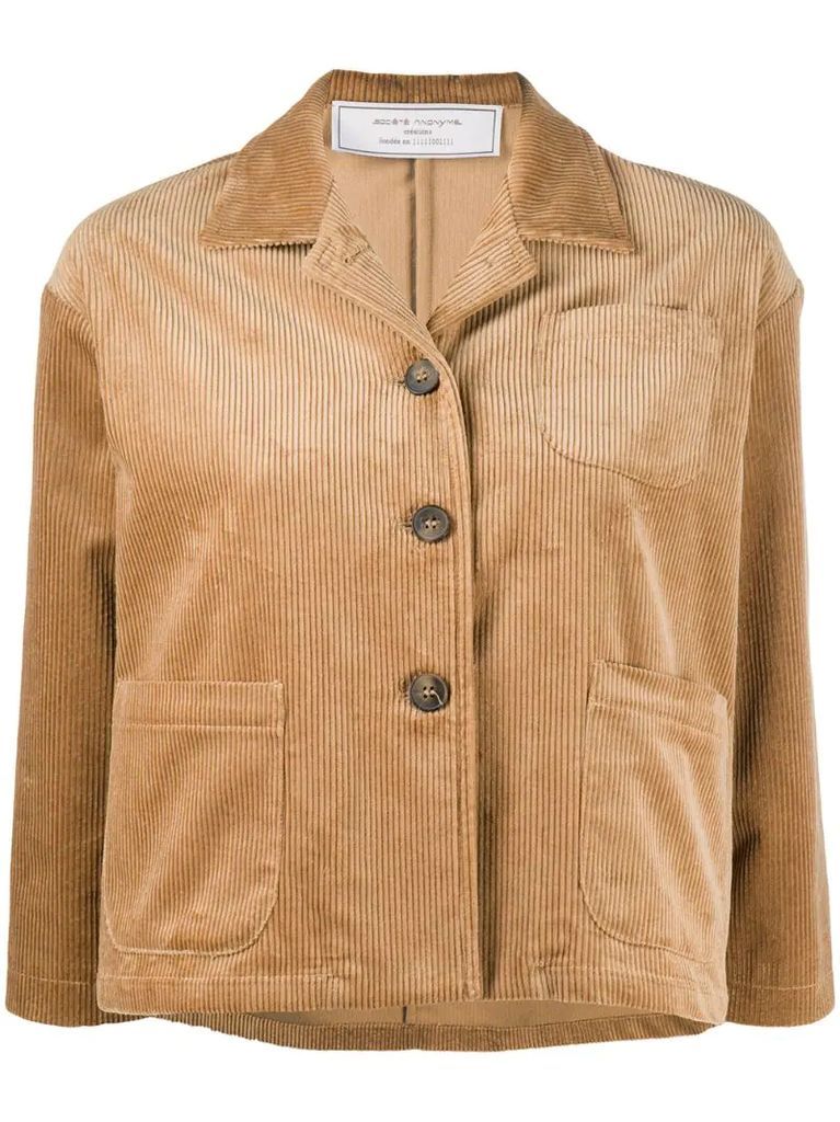 cropped corduroy jacket